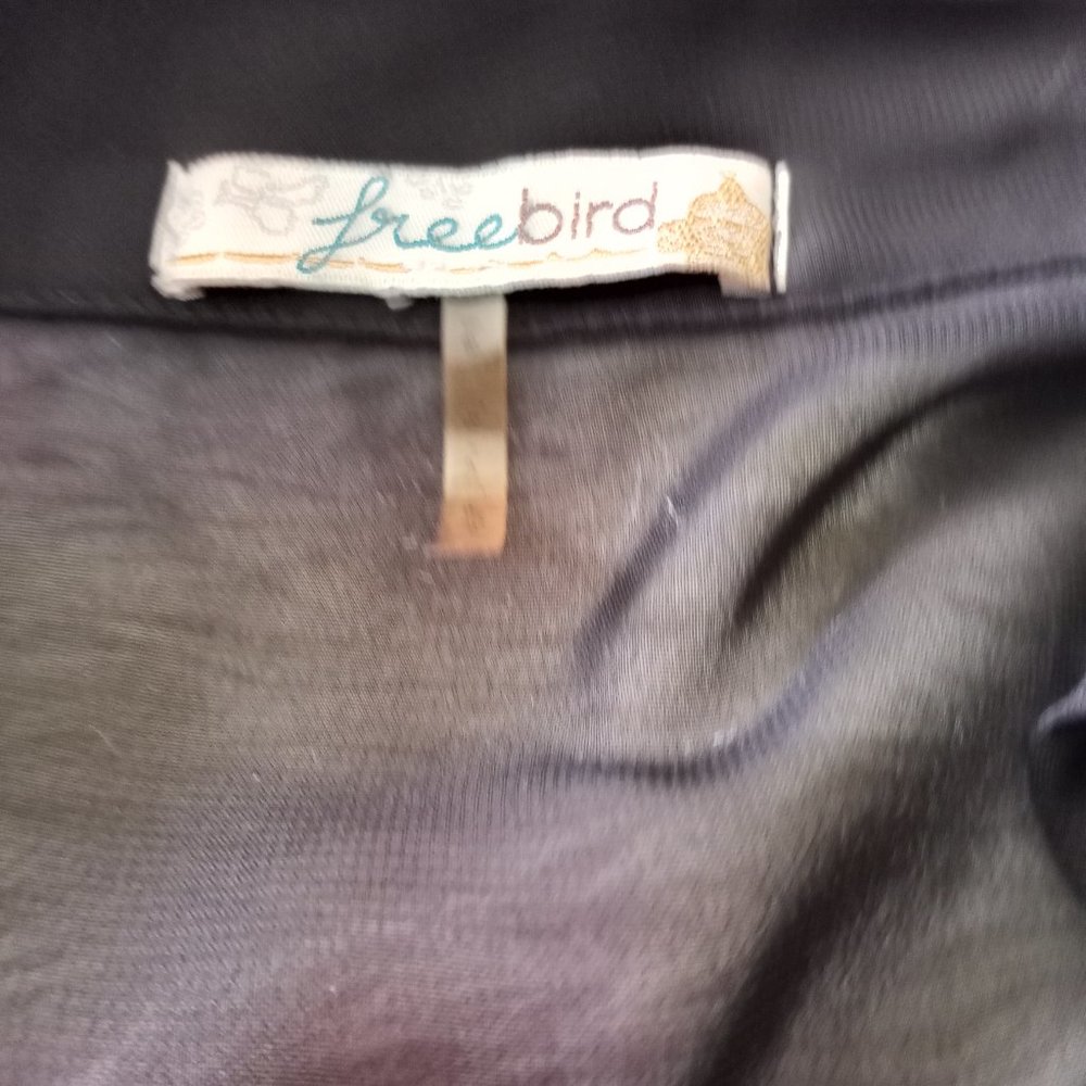 Freebird Black Sheer Button Front Sleeveless Dress - image 3